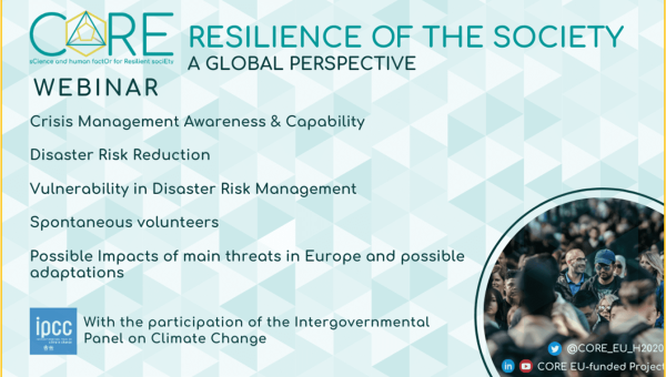 [PRESS RELEASE] CORE successfully held its 1st webinar on Societal Resilience