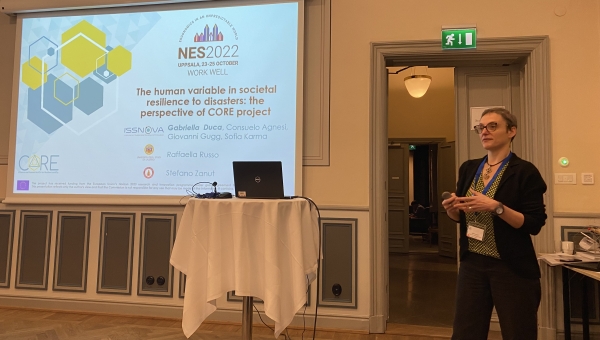 📢 [NESS2022 event] The human variable in societal resilience to disasters: the perspective of CORE EU-funded Project project 📢