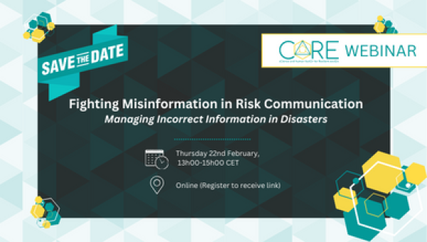 [EVENT]: CORE's upcoming webinar on 'Fighting Misinformation in Risk Communication'